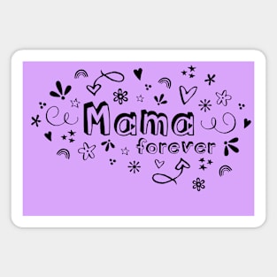 Mama Forevers Symbols of Love Black Magnet